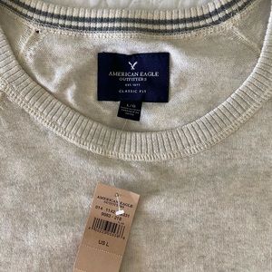 Mens American Eagle Cream Sweater Classic Fit